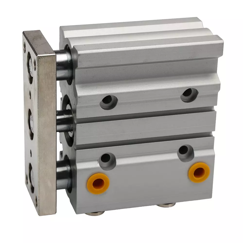 RS PRO Pneumatic Guided Cylinder 40 mm Stroke 10 bar Double Action G 1/8 Connection, 180350