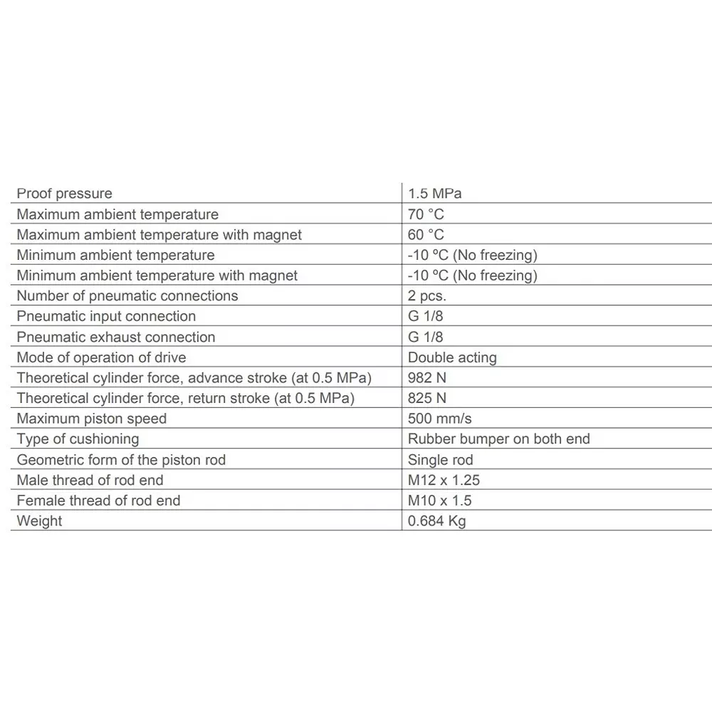 SMC 50 mm Bore Size 25 mm Stroke Auto Switching Compact ISO Cylinder, CD55B50-25M