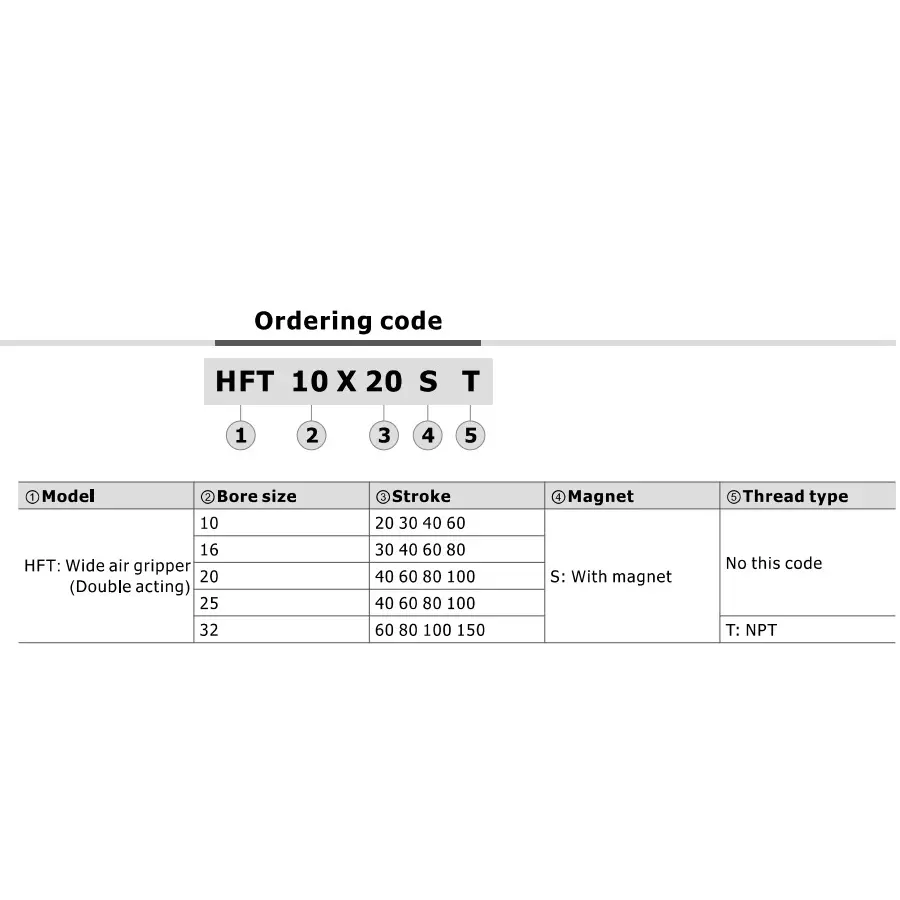 Airtac HFT Series Slide Table Cylinder Double Acting 16 mm Bore Dia. 60 mm Stroke Dia