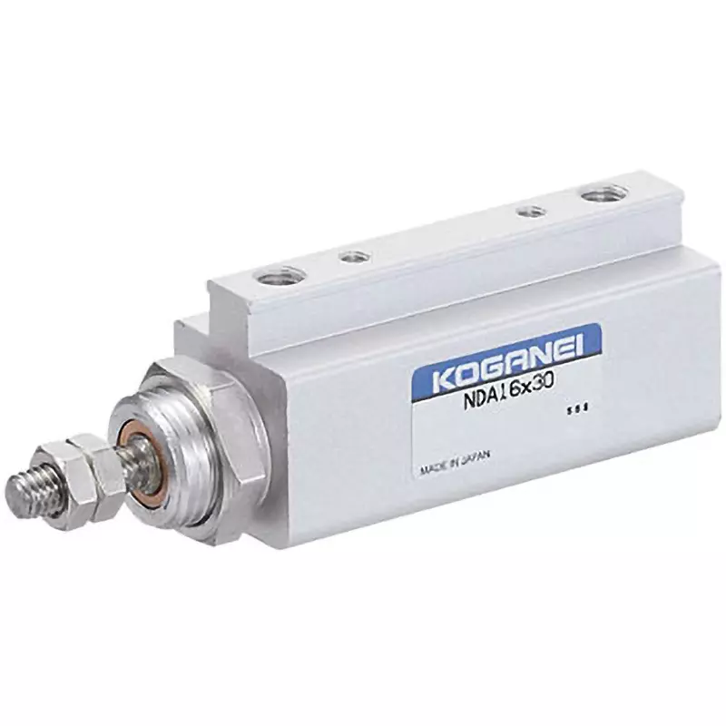 KOGANEI 15 mm Stroke Knock Cylinder Double Acting 16 mm Cylinder Diameter, NDA16X15-1A
