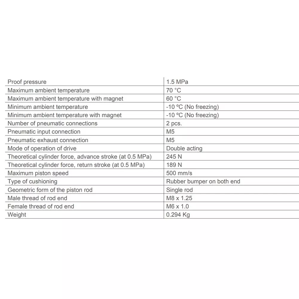 SMC 25 mm Bore Size 50 mm Stroke Auto Switching Compact ISO Cylinder, CD55B25-50M