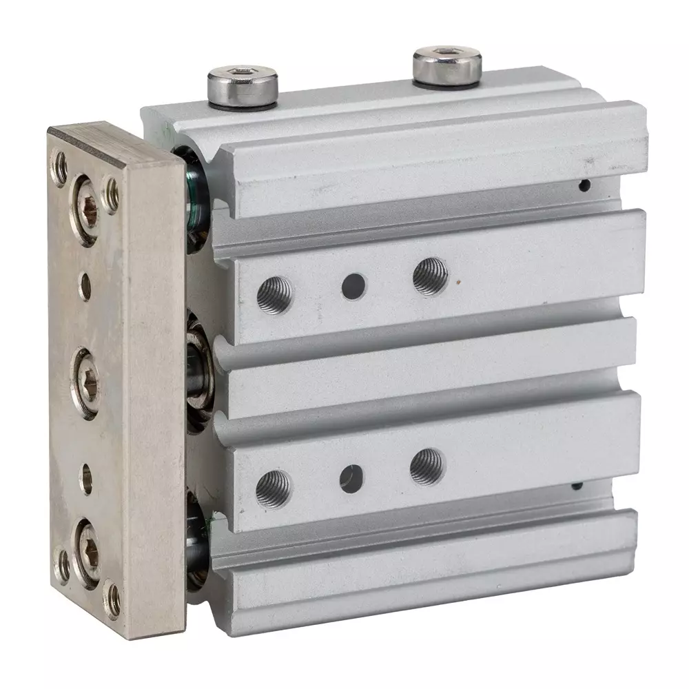 RS PRO Pneumatic Guided Cylinder 25 mm Stroke 10 bar Double Action M5 Connection, 180328