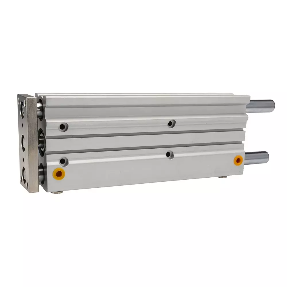 RS PRO Pneumatic Guided Cylinder 150 mm Stroke 10 bar Double Action M5 Connection, 180354