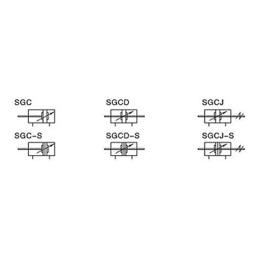 Airtac SGC Series Double Acting Standard Cylinder 125 mm Bore Dia. 125 mm Stroke Length