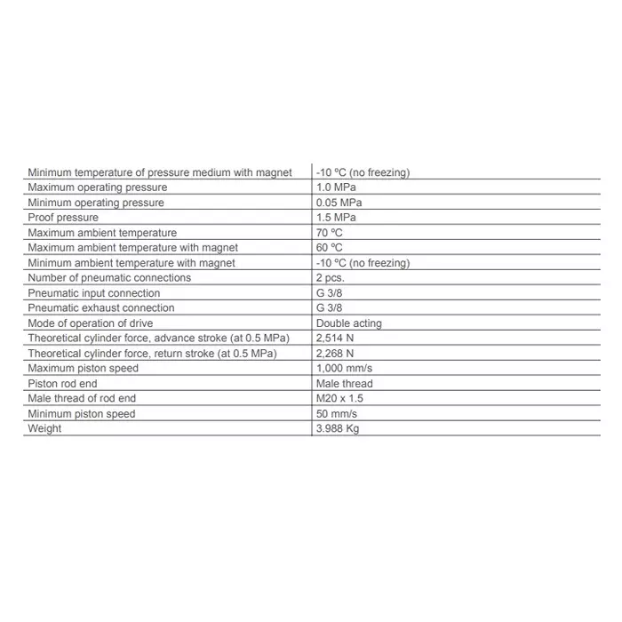 SMC Standard ISO Air Cylinder 80 mm Bore 160 mm Stroke CP96SDB80-160C