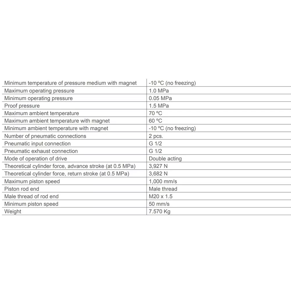 SMC Standard ISO Air Cylinder 100 mm Bore 400 mm Stroke CP96SDB100-400C