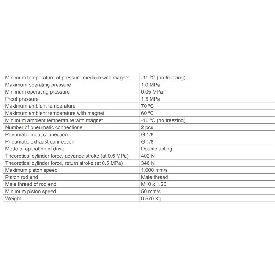 SMC Standard ISO Air Cylinder 32 mm Bore 25 mm Stroke CP96SDB32-25C