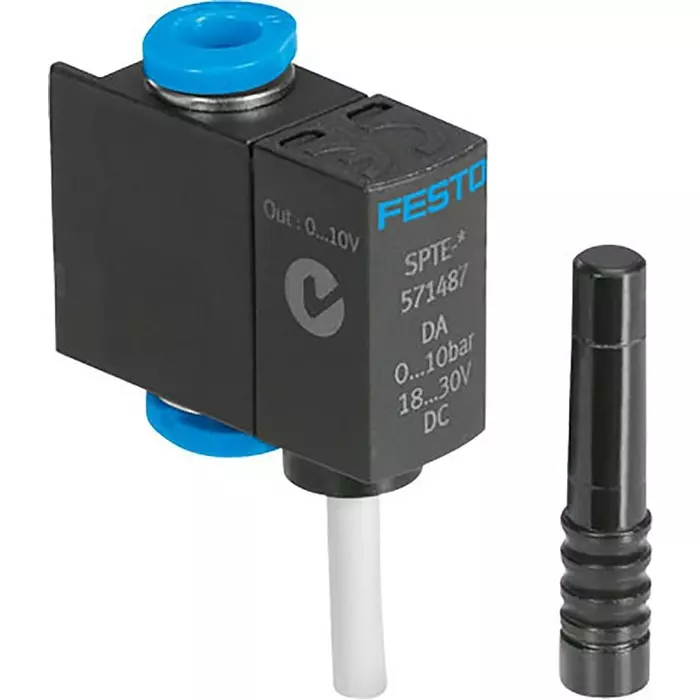 Festo Pressure Switch, Push In 4 mm 0 bar to 10 bar, SPTE-P10R-Q4-V-2.5K
