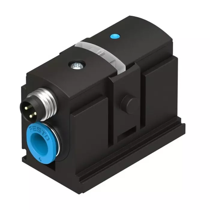 Festo Pressure Sensor, 15 to 30 V DC, IP40 10 bar, SDE5-D10-FP-Q6-P-M8
