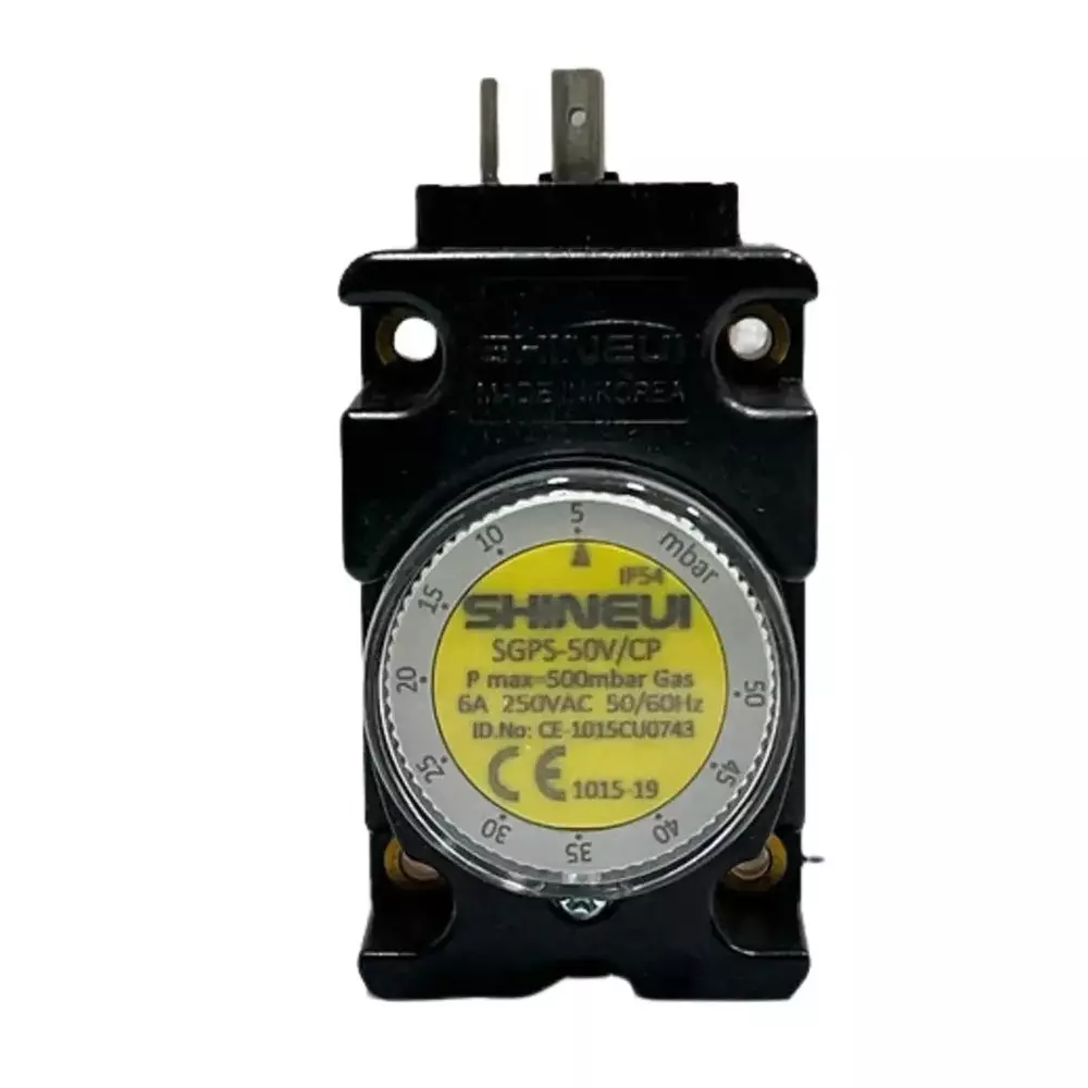 Shineui Gas Pressure Switch 6 Amp 250 V AC 2.5-50 mbar Pressure, SGPS-50V/CP