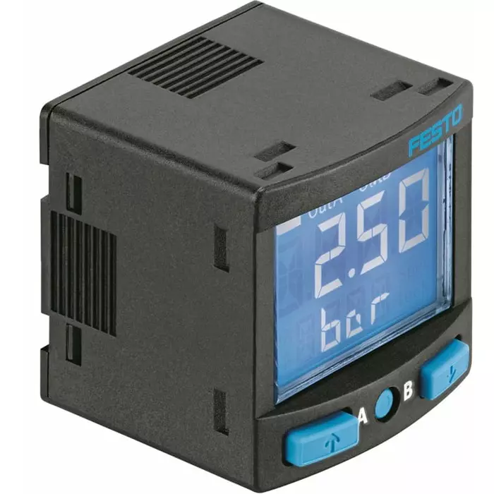 Festo Pressure Switch 15 bar, 15 - 30V, IP40 10 bar, SPAN-P10R-G18M-PNLK-PNVBA-L1