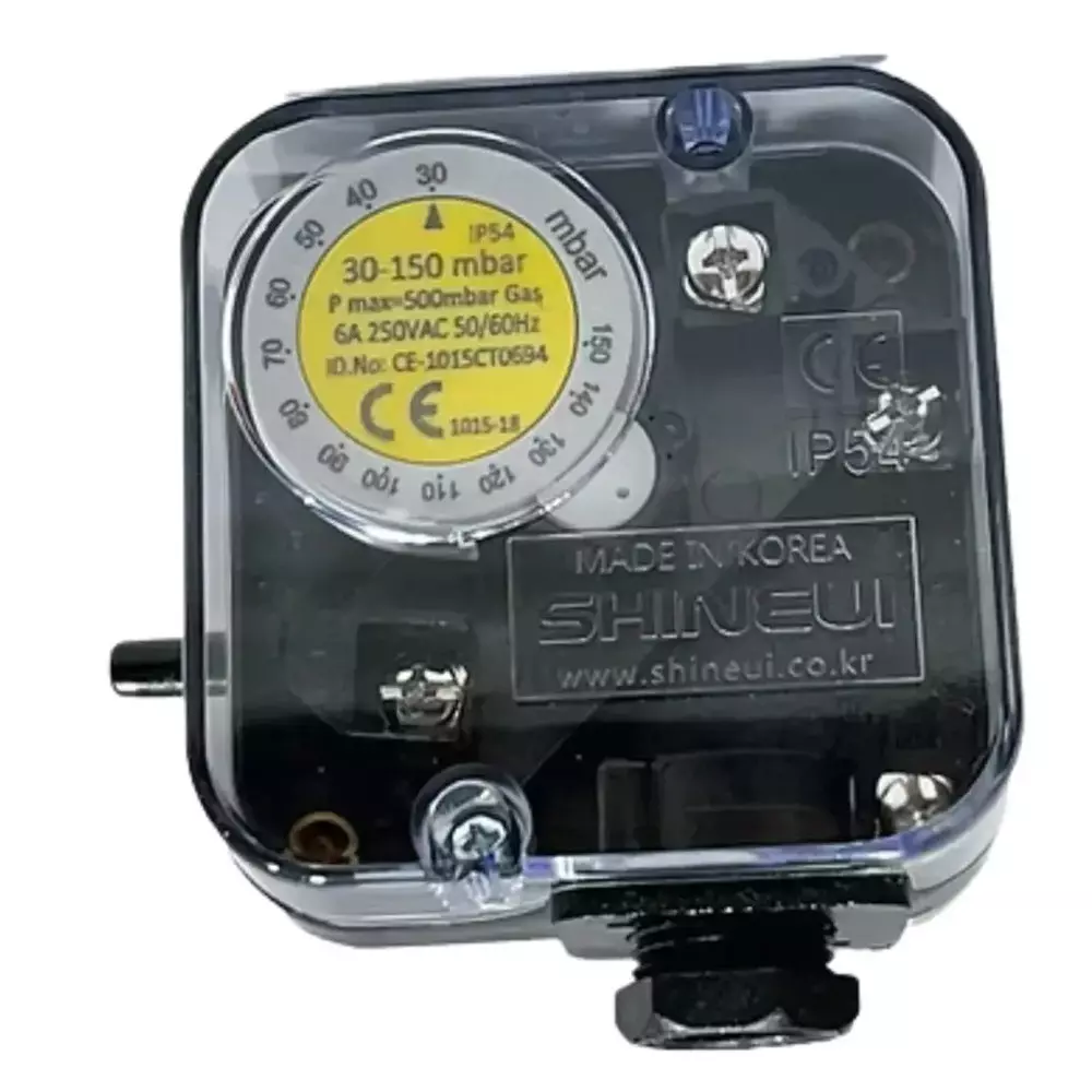 Shineui Gas Pressure Switch 6 Amp 250 V AC 30-150 mbar Pressure, SGPS-150V
