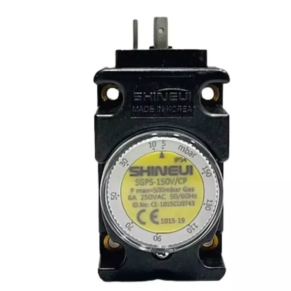 Shineui Gas Pressure Switch 6 Amp 250 V AC 5-150 mbar Pressure, SGPS-150V/CP