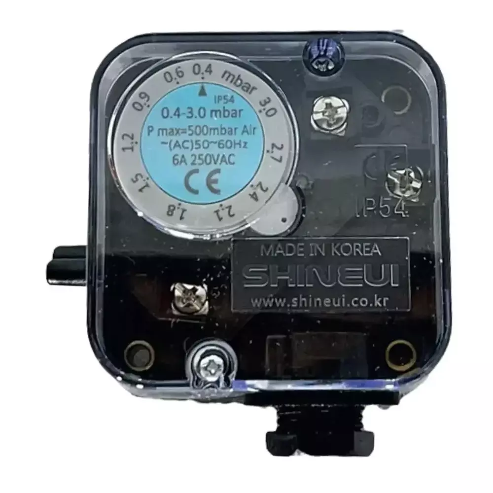 Shineui Air Pressure Switch 6 Amp 250 V AC 0-4-3 mbar Pressure, SAPS-3V