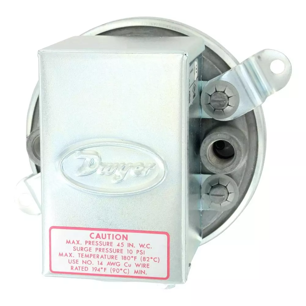 DWYER Pressure Switch, 20Inch-H2O, 1/8" Fnpt, 1910-20.
