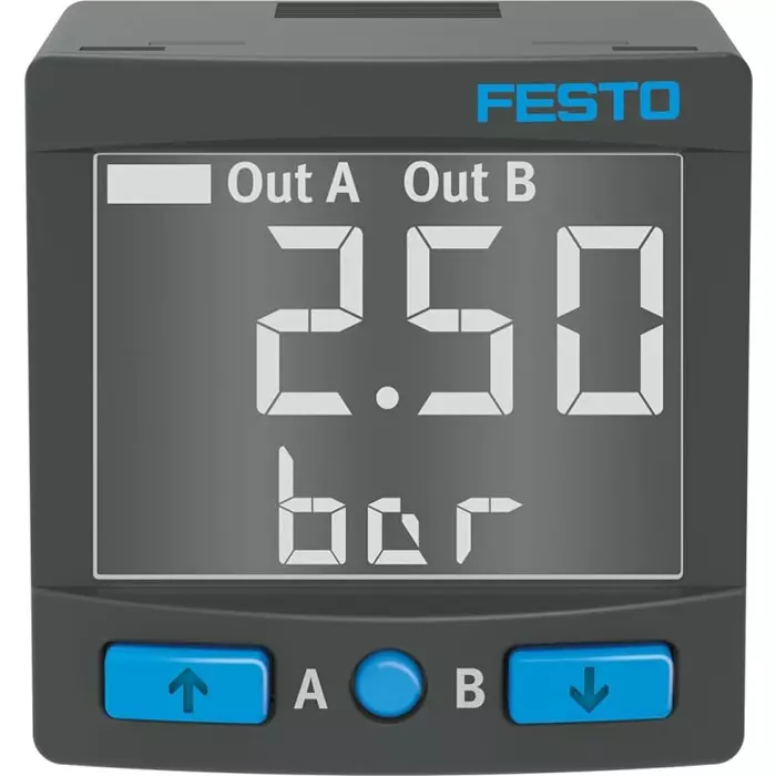 Festo Pressure Sensor, 30 V DC, IP40 10 bar, SPAN-P10R-Q4-PN-PN-L1