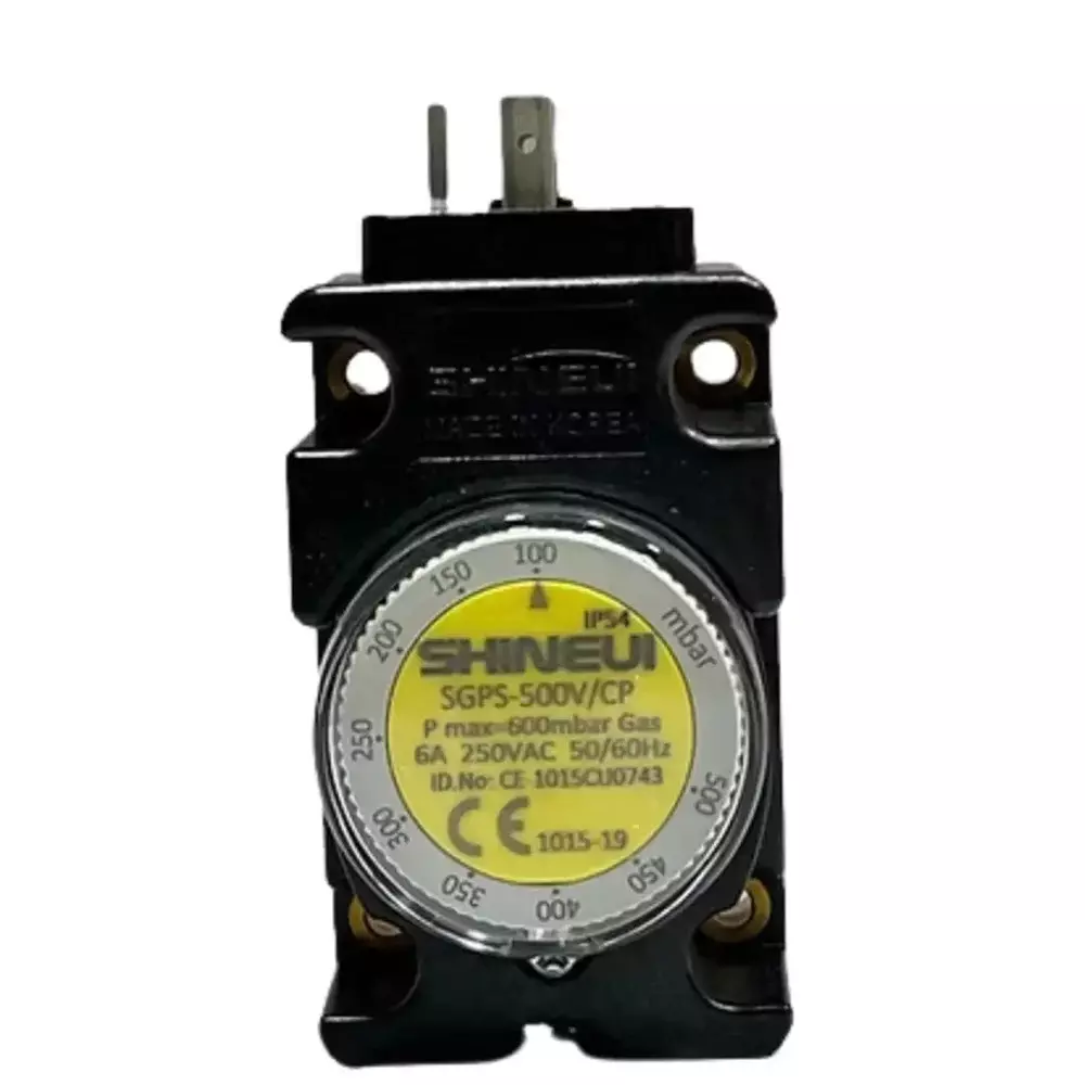 Shineui Gas Pressure Switch 6 Amp 250 V AC 100-500 mbar Pressure, SGPS-500V/CP