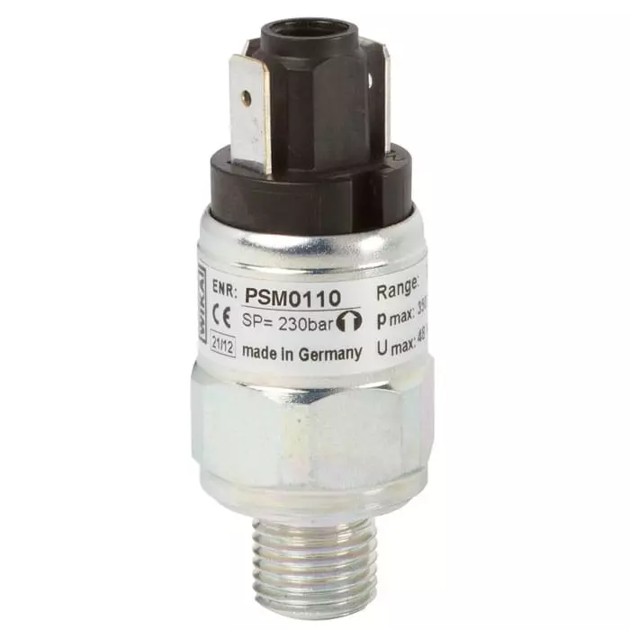 WIKA PSM01 Series Pressure Switch 0.2bar Min 2bar Max SPDT Output Relative Reading, 14087337
