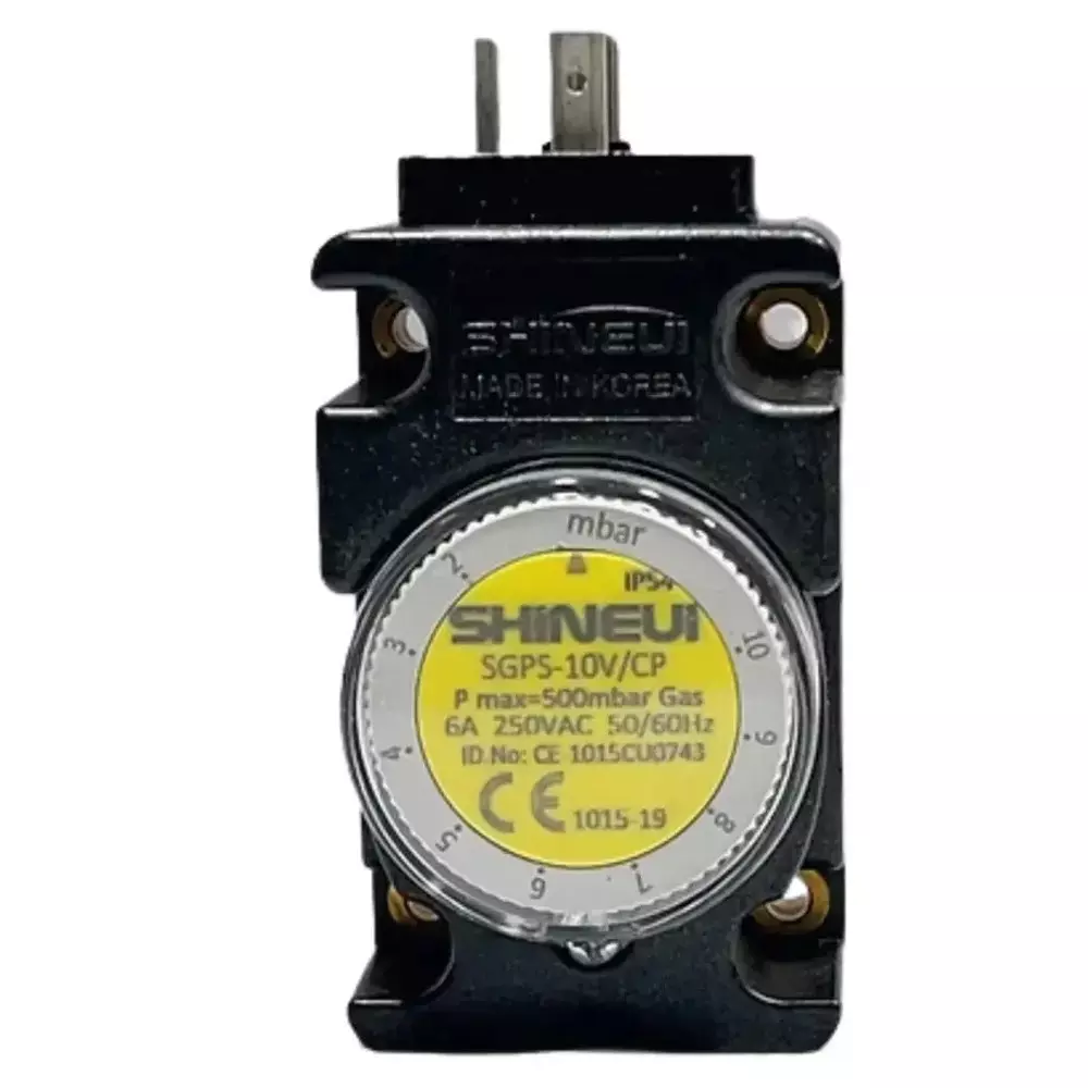 Shineui Gas Pressure Switch 6 Amp 250 V AC 2-10 mbar Pressure, SGPS-10V/CP