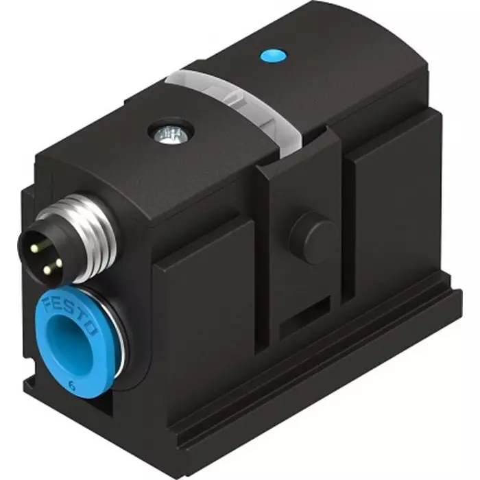 Festo Pressure Sensor, 15 to 30 V DC, IP40 10 bar, SDE5-D10-O-Q6-P-M8