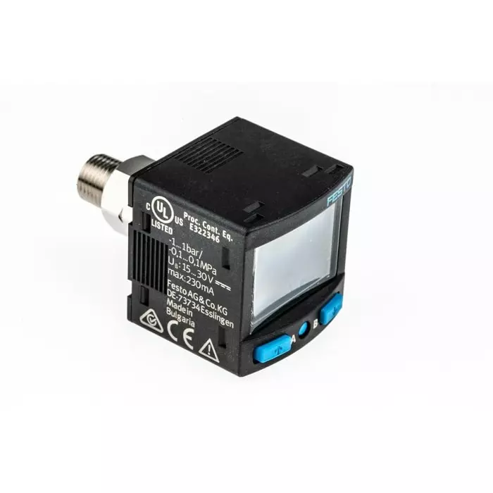 Festo Pressure Sensor, 30 V DC, IP40 1 bar, SPAN-B2R-R18M-PN-PN-L1