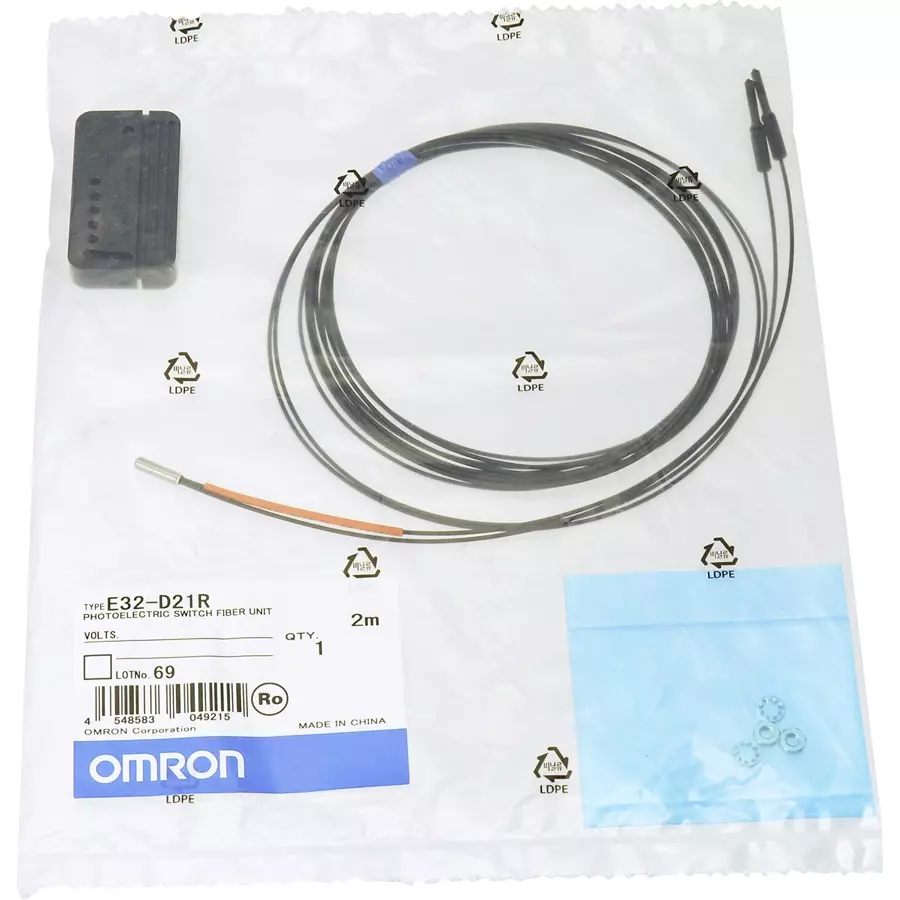 Omron Fiber Unit E32 Series Reflective Type, E32-D21R 2M