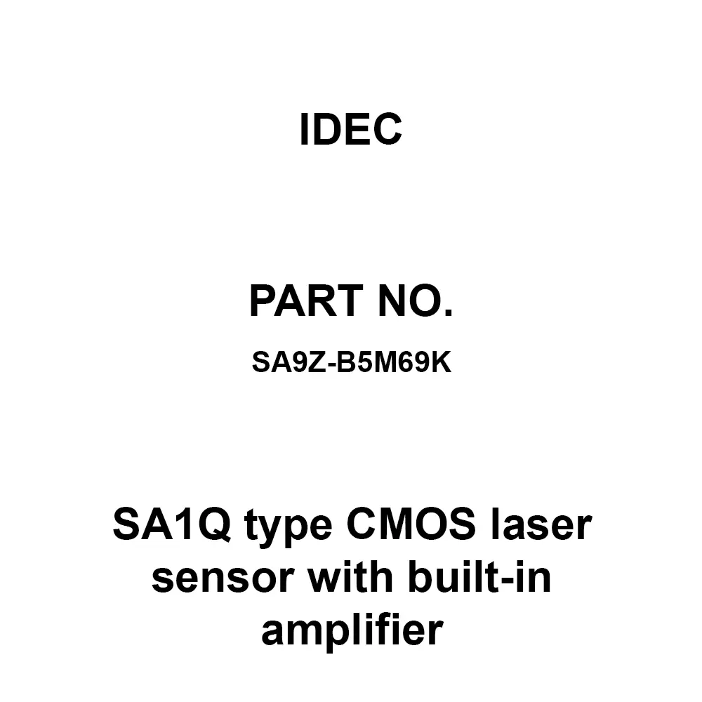 IDEC SA1Q type CMOS laser sensor with built-in amplifier Connector Cable (High-Pressure Washing Resistant Type), SA9Z-B5M69K