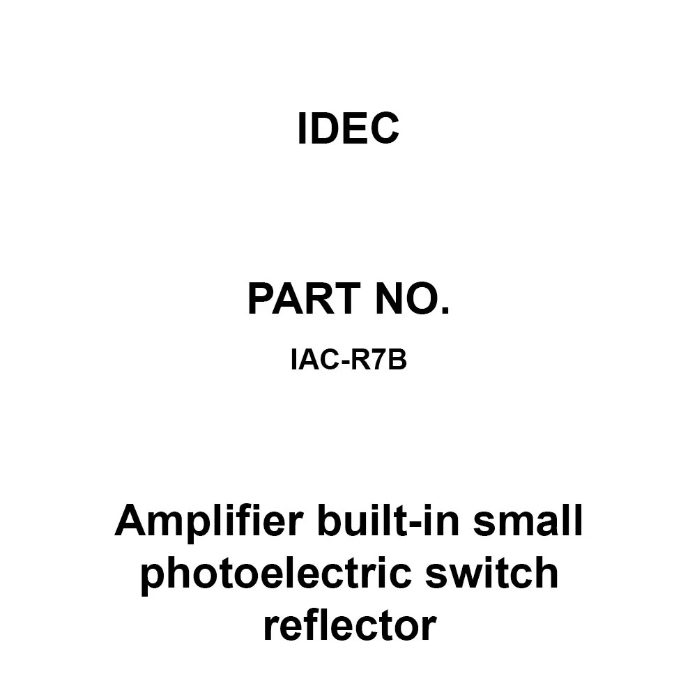 IDEC Amplifier built-in small photoelectric switch reflector Thin Reflector (Backside Mounting), IAC-R7B