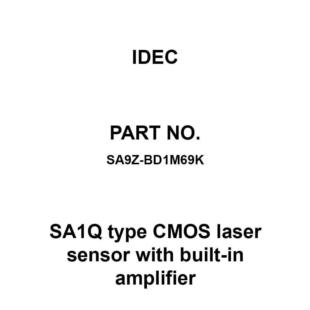 IDEC SA1Q type CMOS laser sensor with built-in amplifier Connector Cable (For Io-Link), SA9Z-BD1M69K