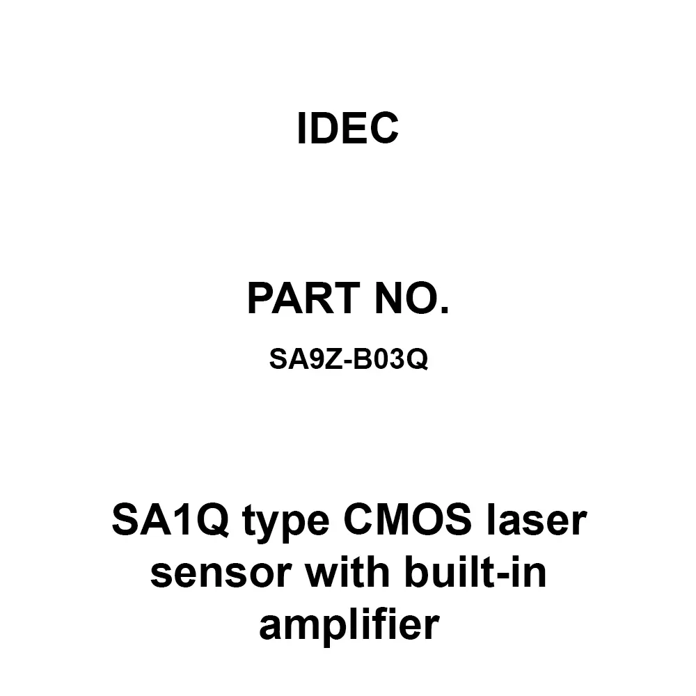 IDEC SA1Q type CMOS laser sensor with built-in amplifier Laser Irradiation Plate (Small), SA9Z-B03Q