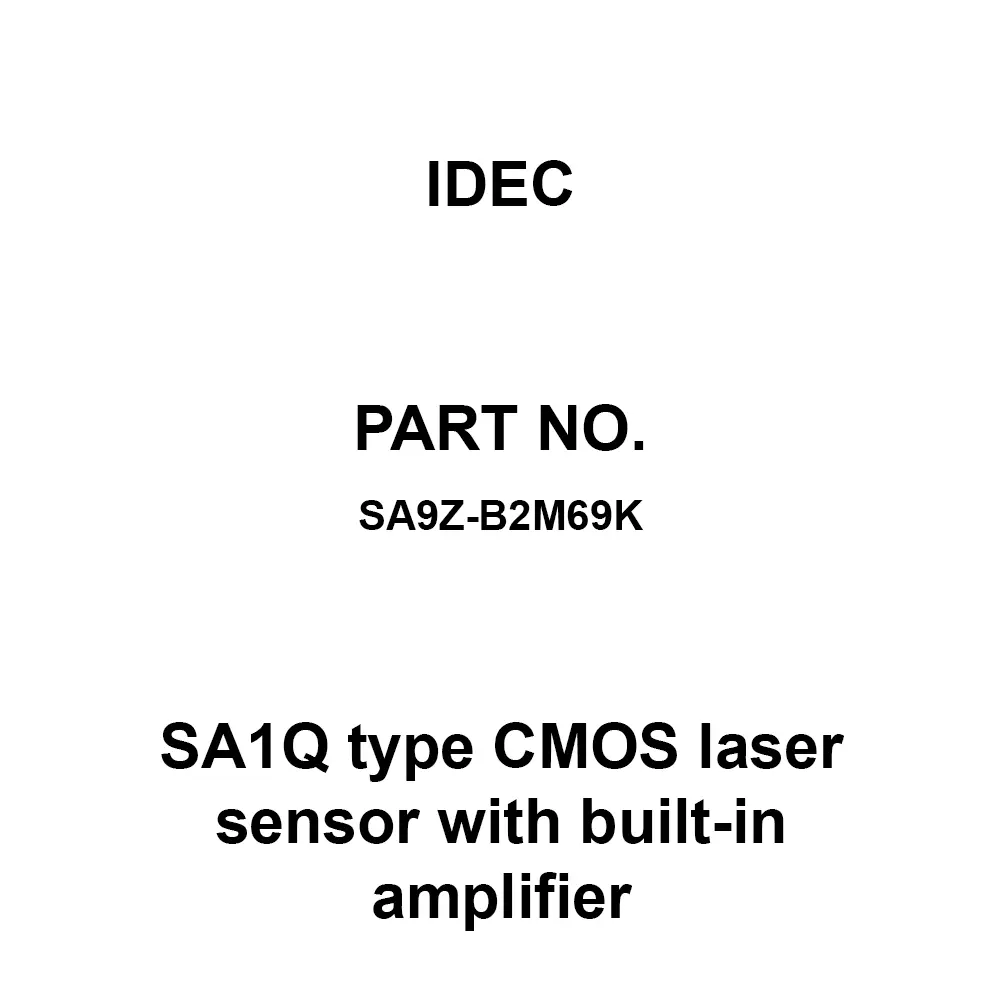 IDEC SA1Q type CMOS laser sensor with built-in amplifier Connector Cable (High-Pressure Washing Resistant Type), SA9Z-B2M69K