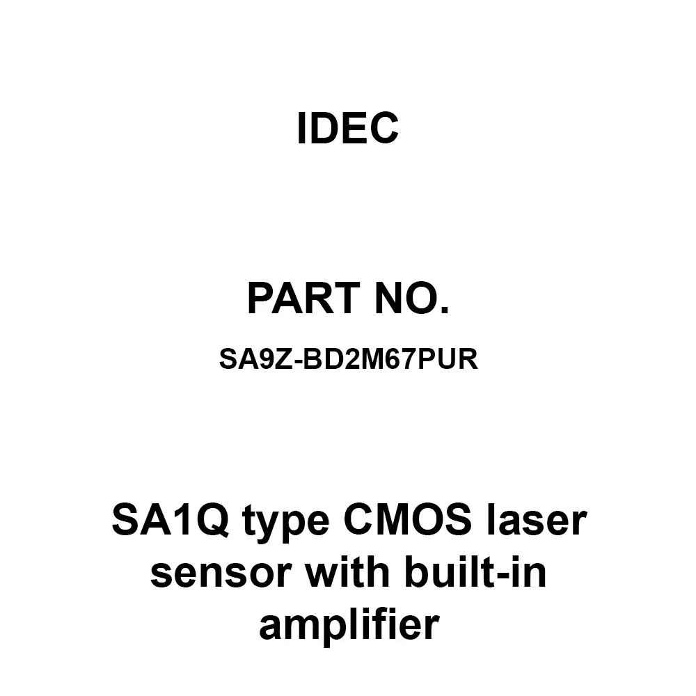 IDEC SA1Q type CMOS laser sensor with built-in amplifier Connector Cable (For Io-Link), SA9Z-BD2M67PUR