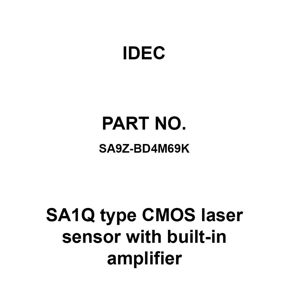 IDEC SA1Q type CMOS laser sensor with built-in amplifier Connector Cable (For Io-Link), SA9Z-BD4M69K