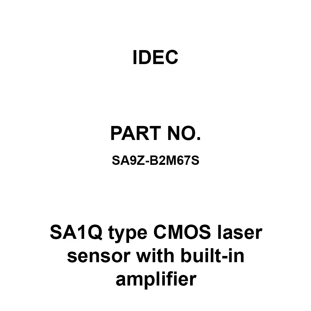 IDEC SA1Q type CMOS laser sensor with built-in amplifier Connector Cable (Straight Connector Type), SA9Z-B2M67S
