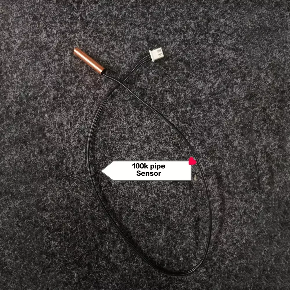 GENERIC 100K Pipe Sensor Black Copper 2 Pin Plug for Industrial Use
