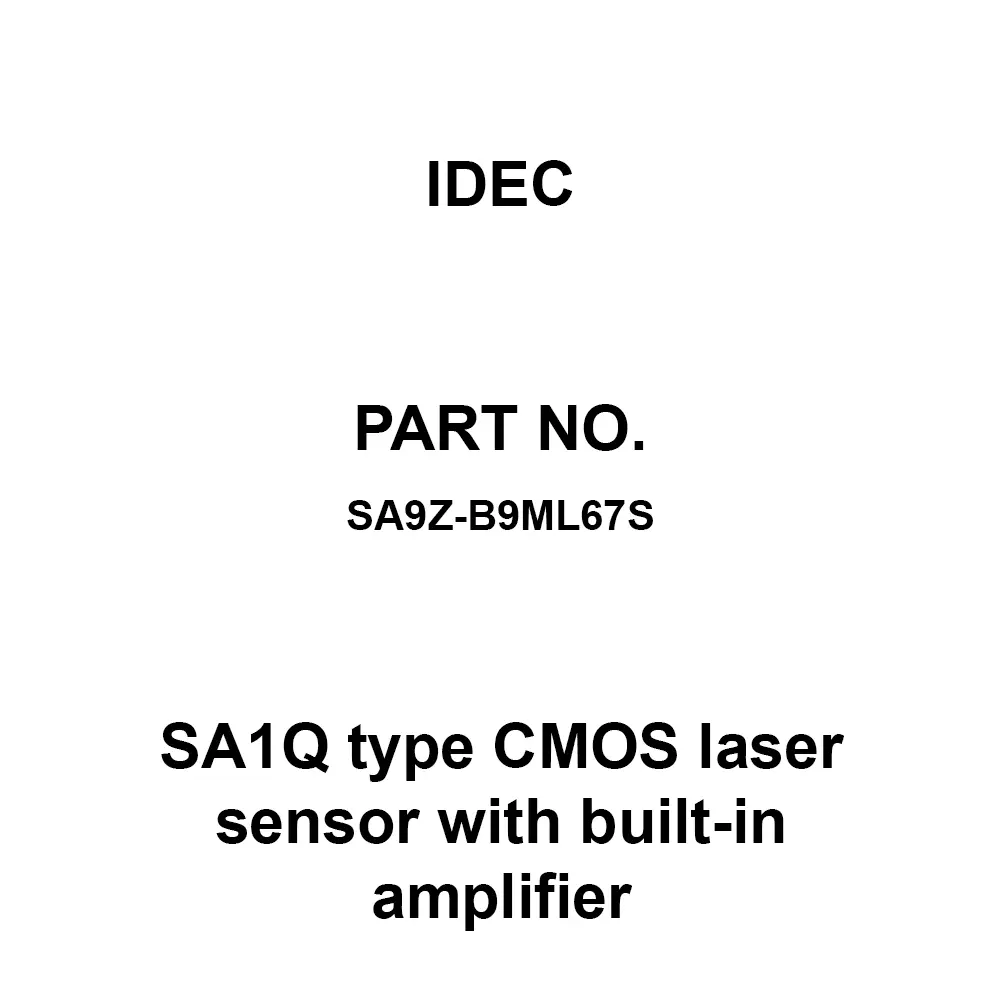 IDEC SA1Q type CMOS laser sensor with built-in amplifier Connector Cable (L-Shaped Connector Type), SA9Z-B9ML67S