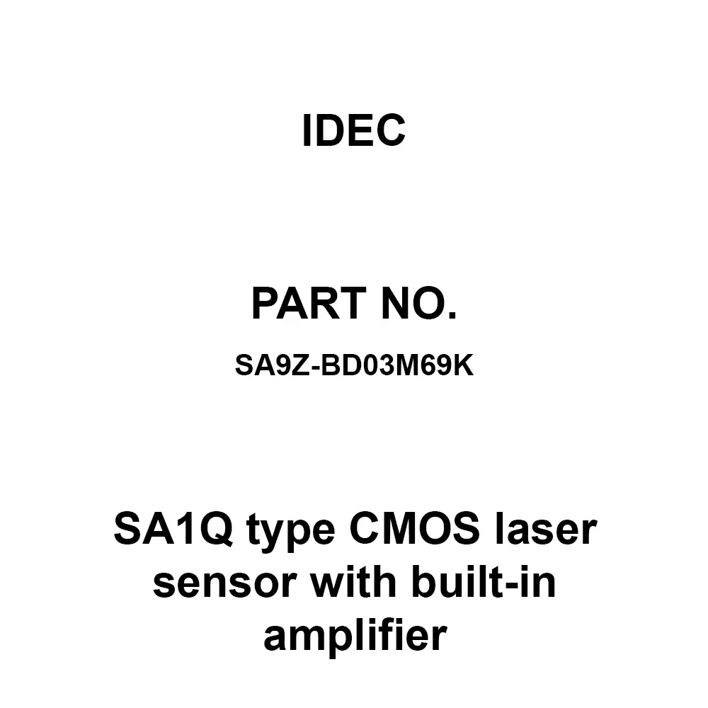 IDEC SA1Q type CMOS laser sensor with built-in amplifier Connector Cable (For Io-Link), SA9Z-BD03M69K