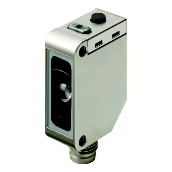 Omron Registration Mark Sensor Rectangular Housing Stainless Steel White LED Diffuse 12 ± 2 mm with Teach-Button NPN Light-ON/Dark-ON, E3ZM7230E