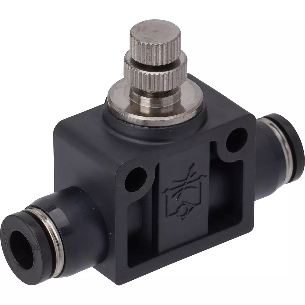 MonotaRO Speed Controller Union Straight Type for 6 mm Tube Outer Diameter, PSA6