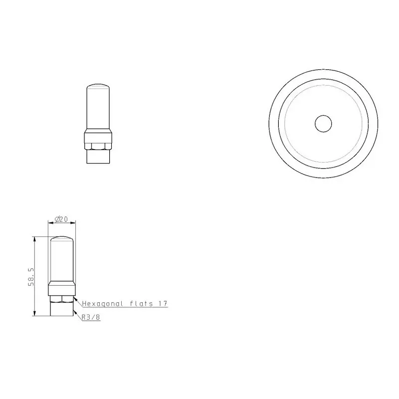 SMC AN 9.50 mm (3/8 inch) Compact Resin Silencer, AN30-03