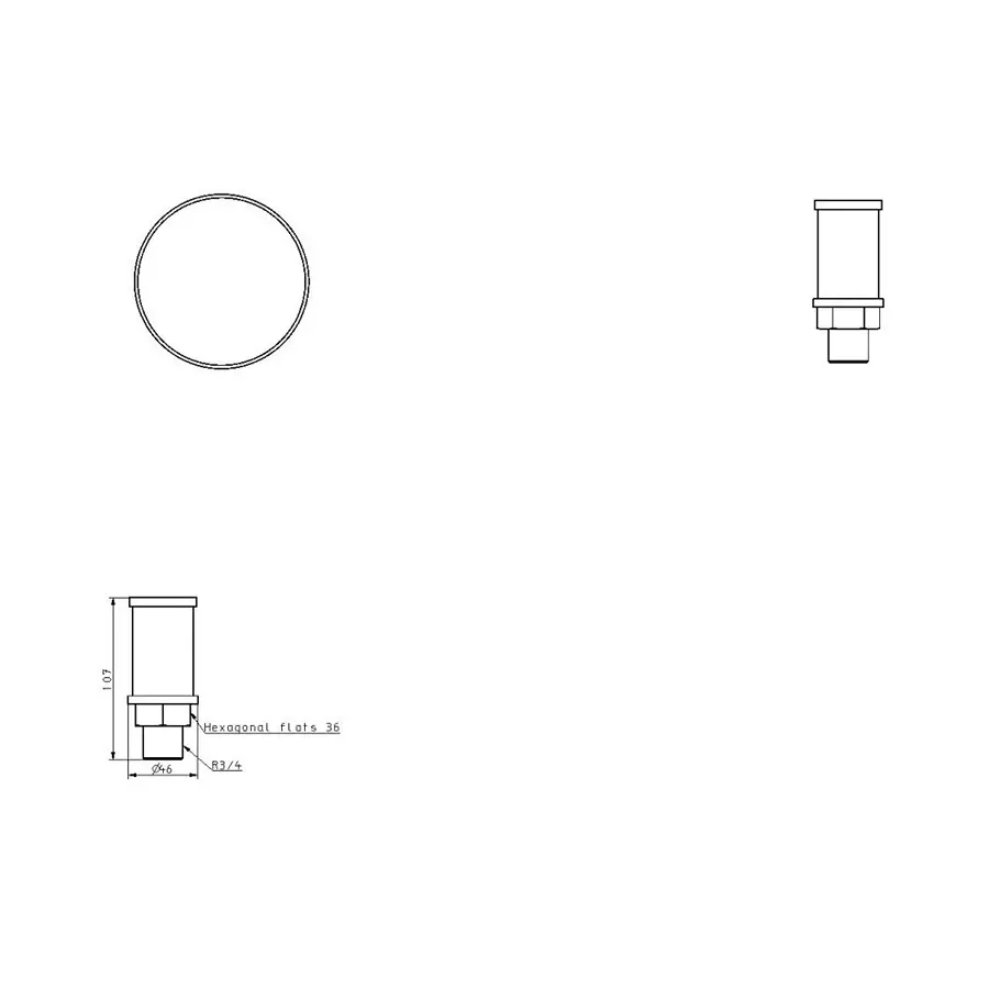 SMC AN 19.05 mm (3/4 Inch) Compact Resin Silencer, AN500-06