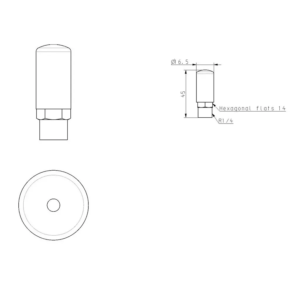 SMC AN 6.35 mm (1/4 inch) Compact Resin Silencer, AN20-02