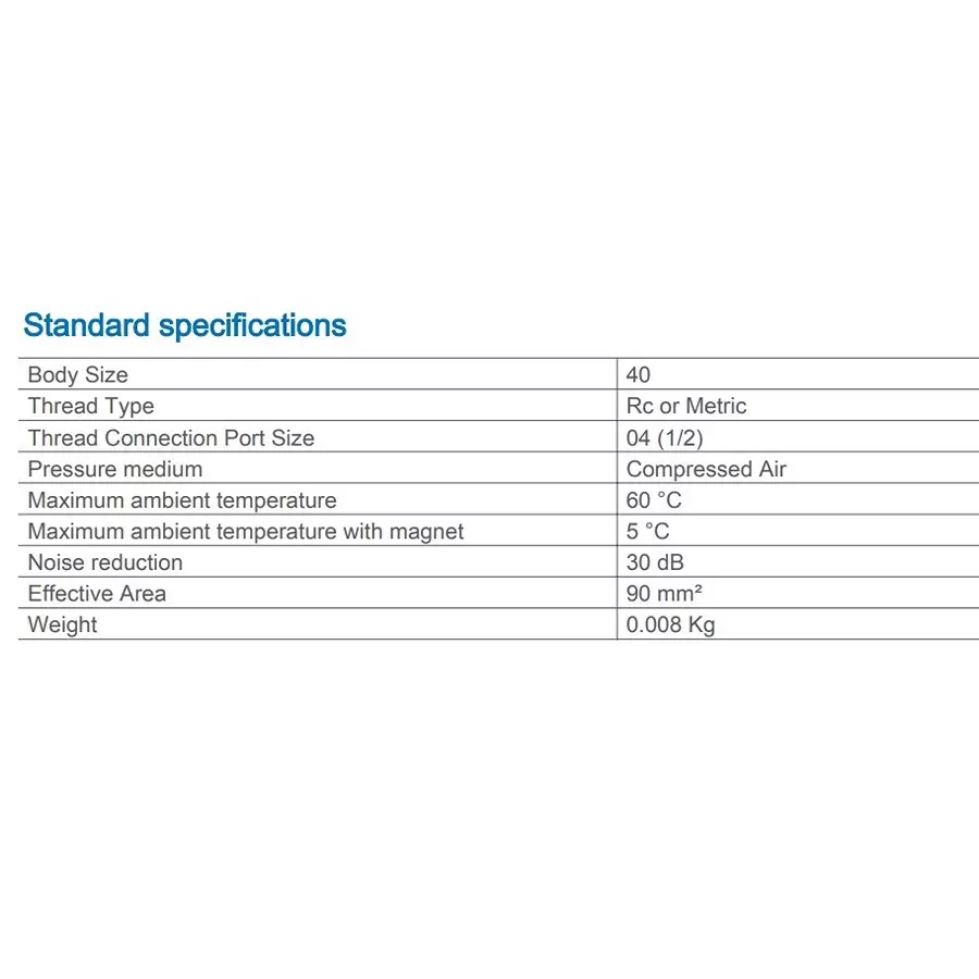 SMC AN 12.7 mm (1/2 Inch) Compact Resin Silencer, AN40-04
