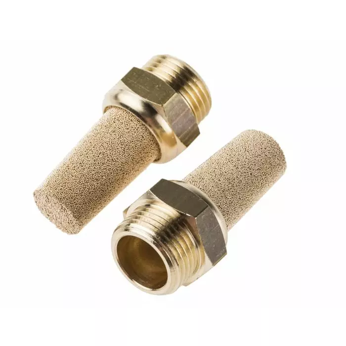 Festo AMTE Brass, Bronze 10 bar Pneumatic Silencer, Threaded, G 3/8 Male, AMTE-M-LH-G38 (Bag 10 Piece)