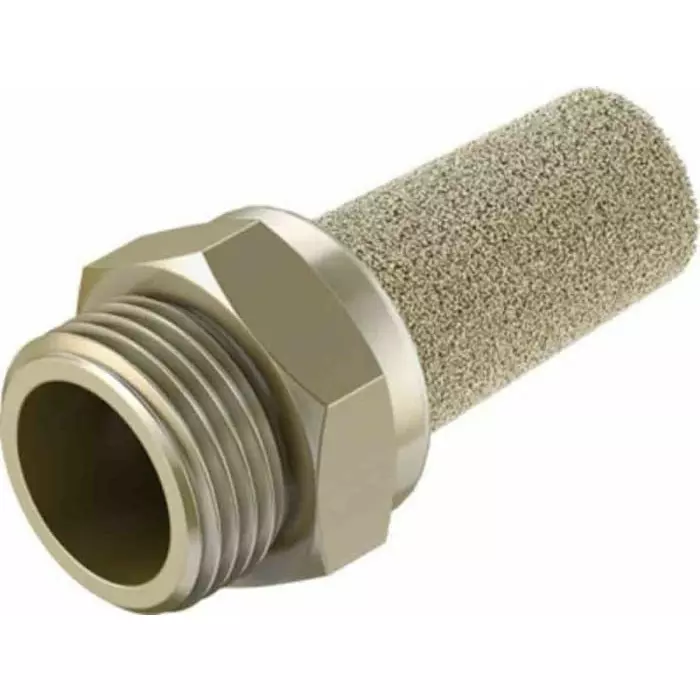Festo AMTE Brass, Bronze 10 bar Pneumatic Silencer, Threaded, NPT 3/8 Male, AMTE-M-LH-N38 (Bag 10 Piece)
