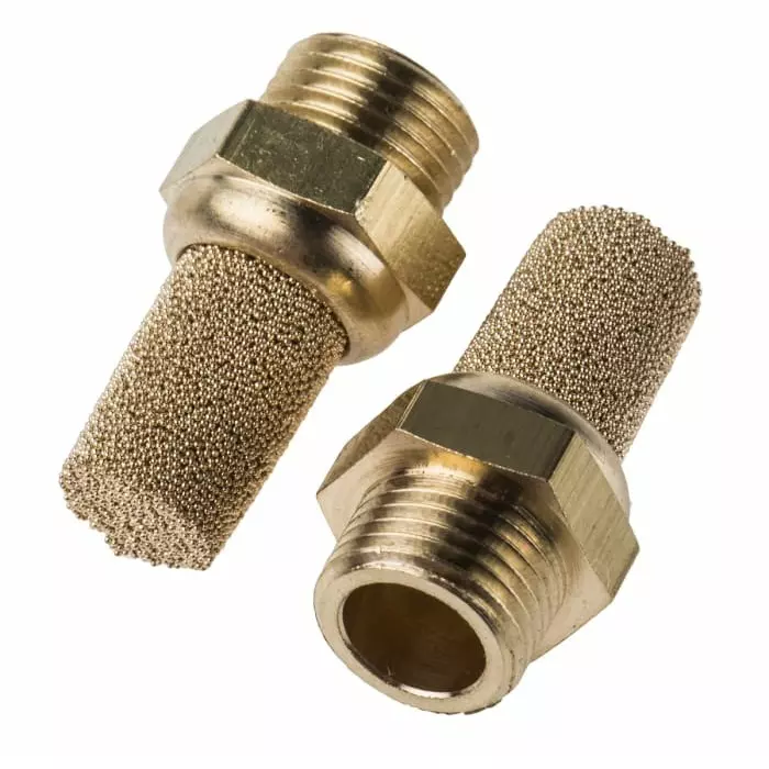 Festo AMTE Brass, Bronze 10 bar Pneumatic Silencer, Threaded, G 1/8 Male, AMTE-M-LH-G18 (Bag 20 Piece)