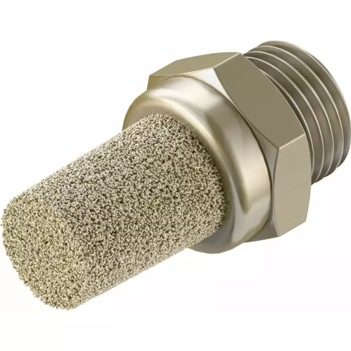 Festo AMTE Brass, Bronze 10 bar Pneumatic Silencer, Threaded, G 1/8 Male, AMTE-M-LH-G18 (Bag 20 Piece)