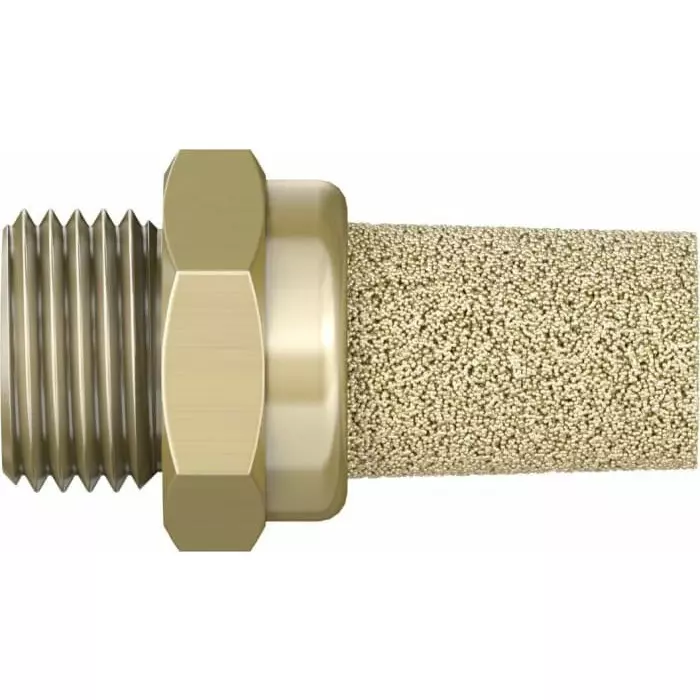 Festo AMTE Brass, Bronze 10 bar Pneumatic Silencer, Threaded, G 1/8 Male, AMTE-M-LH-G18 (Bag 20 Piece)