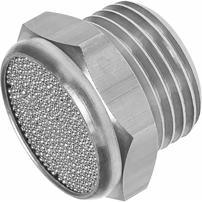 Festo AMTE-M-H Brass, Bronze 10 bar Pneumatic Silencer, Threaded, G 1/2 Male, AMTE-M-H-G12 (Bag 10 Piece)