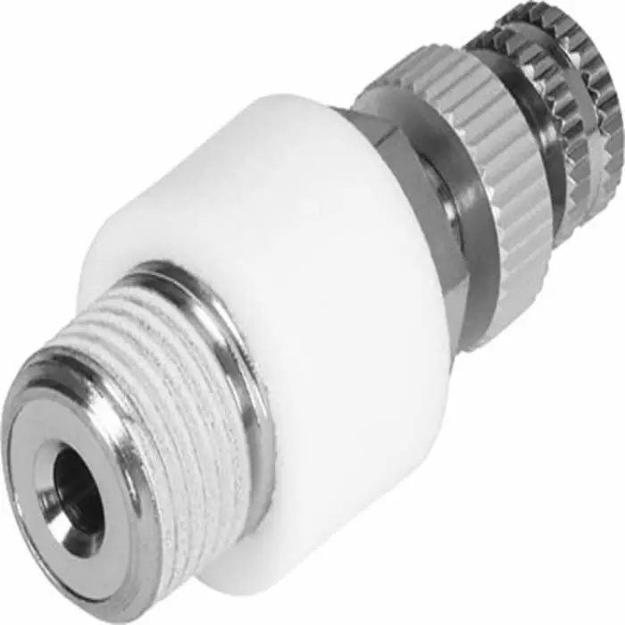 Festo VFFK Nickel Plated Brass 10 bar Pneumatic Silencer, Threaded, R 1/4, VFFK-C-K-R14-P